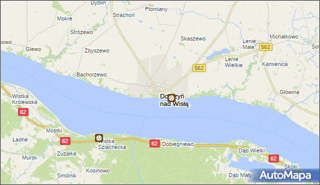 mapa Dobrzyń nad Wisłą, Dobrzyń nad Wisłą na mapie Targeo