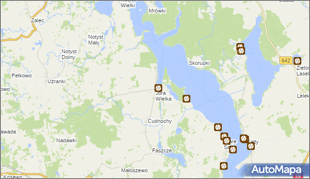 mapa Jora Wielka, Jora Wielka na mapie Targeo