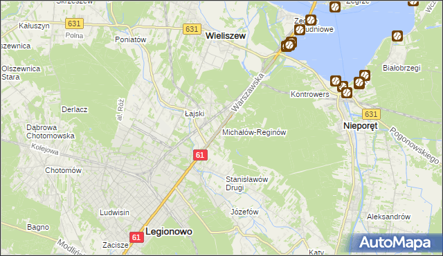 mapa Michałów-Reginów, Michałów-Reginów na mapie Targeo