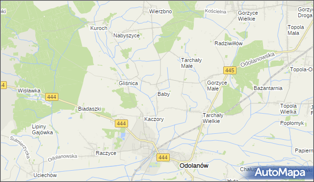 mapa Baby gmina Odolanów, Baby gmina Odolanów na mapie Targeo