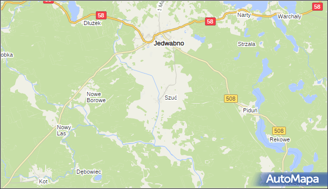 mapa Szuć, Szuć na mapie Targeo