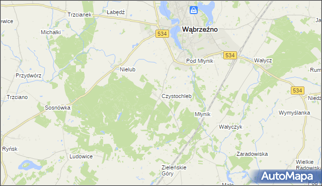 mapa Czystochleb, Czystochleb na mapie Targeo