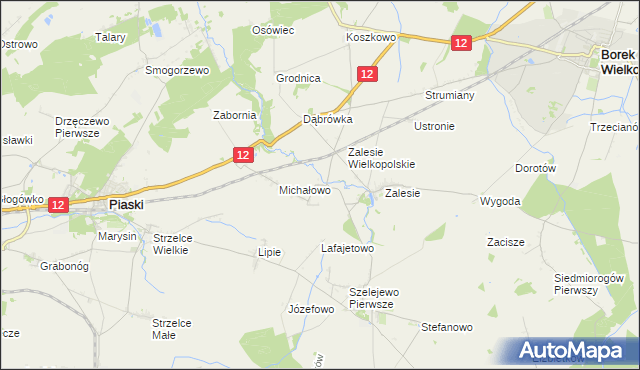 mapa Drogoszewo gmina Piaski, Drogoszewo gmina Piaski na mapie Targeo