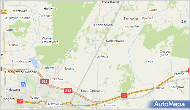 mapa Gotówka, Gotówka na mapie Targeo