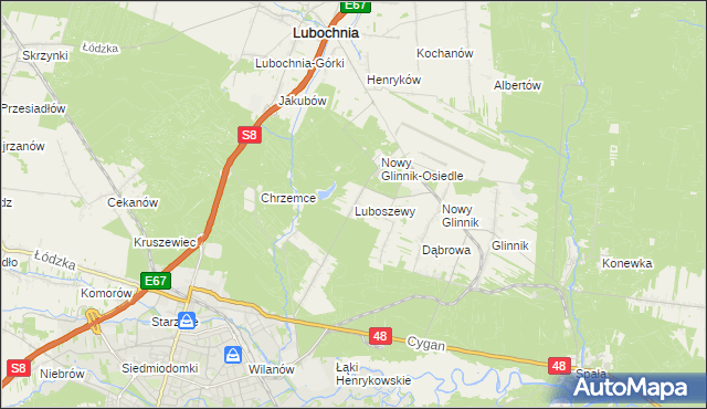 mapa Luboszewy, Luboszewy na mapie Targeo