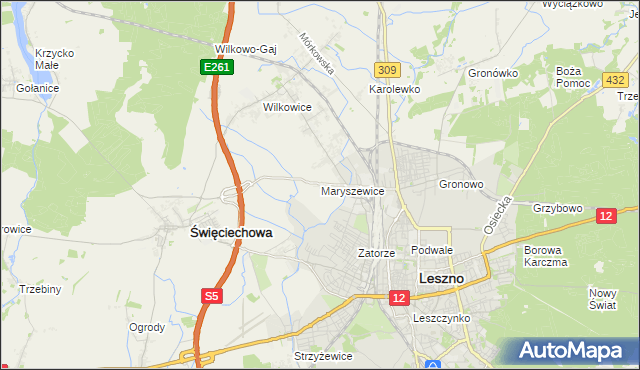 mapa Maryszewice, Maryszewice na mapie Targeo