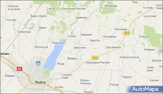 mapa Młodojewo, Młodojewo na mapie Targeo