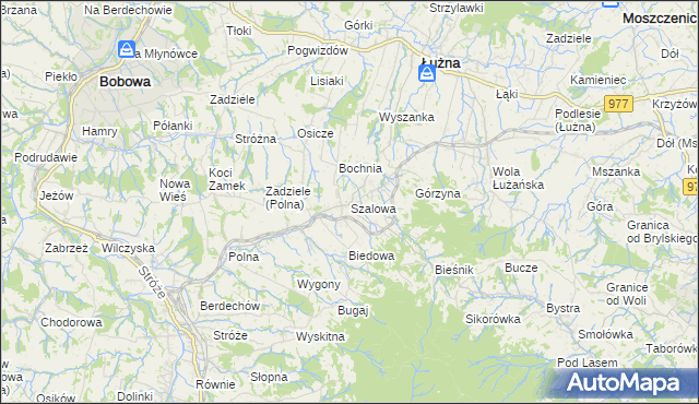 mapa Szalowa, Szalowa na mapie Targeo