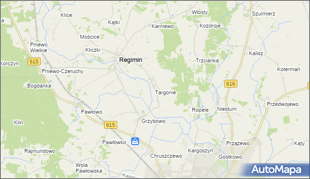 mapa Targonie, Targonie na mapie Targeo