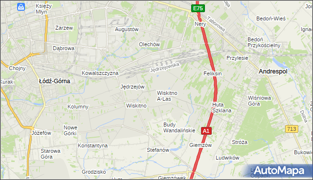 mapa Wiskitno A-Las, Wiskitno A-Las na mapie Targeo