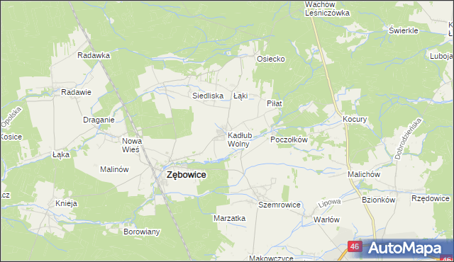 mapa Kadłub Wolny, Kadłub Wolny na mapie Targeo