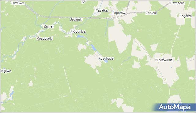 mapa Kosobudz, Kosobudz na mapie Targeo