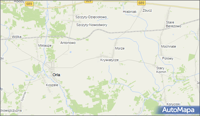 mapa Krywiatycze, Krywiatycze na mapie Targeo