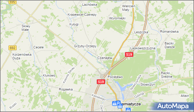 mapa Czartajew, Czartajew na mapie Targeo