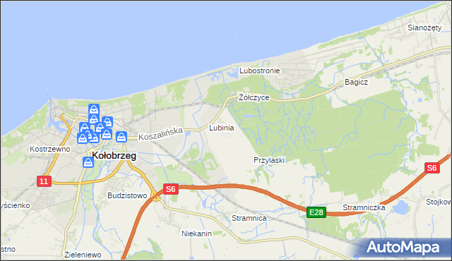 mapa Kądzielno, Kądzielno na mapie Targeo