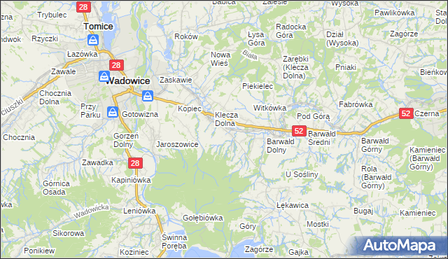 mapa Klecza Górna, Klecza Górna na mapie Targeo