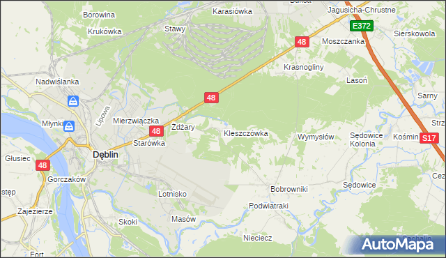 mapa Kleszczówka, Kleszczówka na mapie Targeo