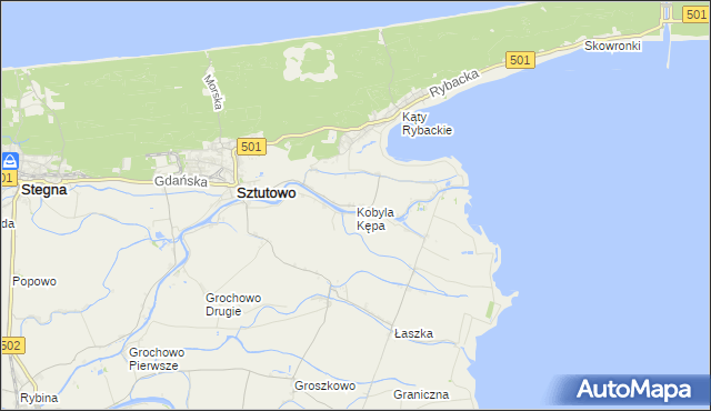 mapa Kobyla Kępa, Kobyla Kępa na mapie Targeo