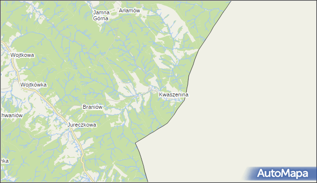 mapa Kwaszenina, Kwaszenina na mapie Targeo
