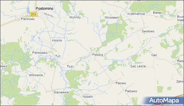 mapa Pieszcz, Pieszcz na mapie Targeo