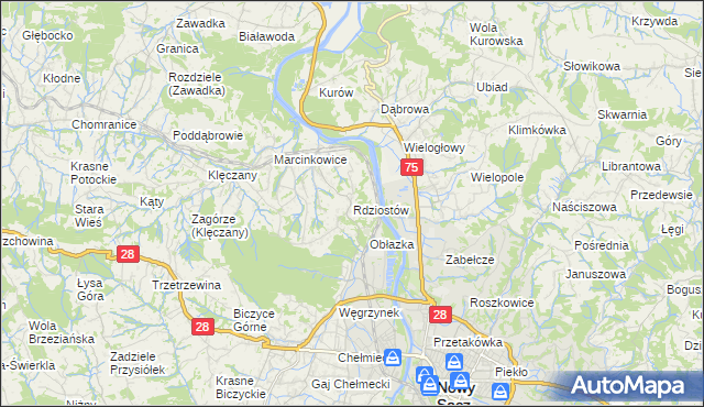 mapa Rdziostów, Rdziostów na mapie Targeo