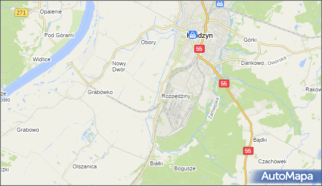mapa Rozpędziny, Rozpędziny na mapie Targeo