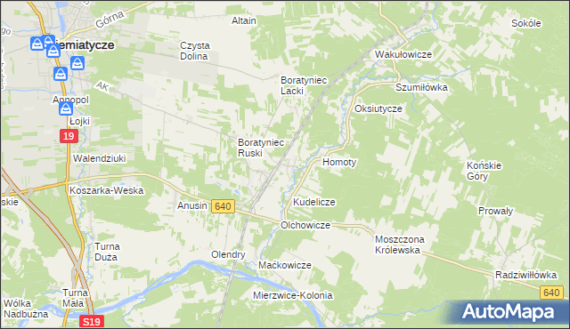 mapa Szerszenie, Szerszenie na mapie Targeo