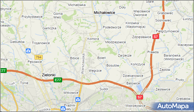 mapa Boleń, Boleń na mapie Targeo