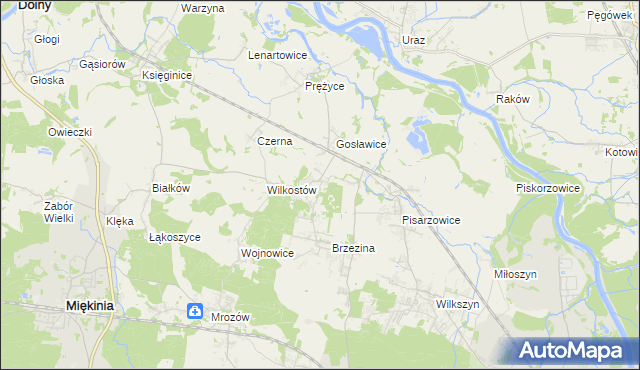 mapa Brzezinka Średzka, Brzezinka Średzka na mapie Targeo