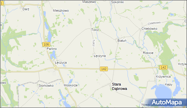 mapa Łęczyna, Łęczyna na mapie Targeo