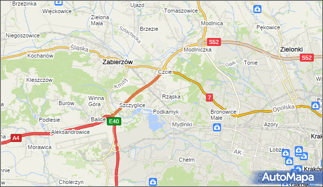 mapa Rząska, Rząska na mapie Targeo