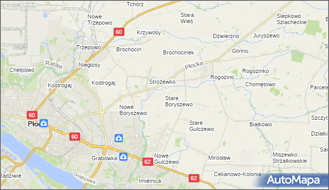 mapa Stare Boryszewo, Stare Boryszewo na mapie Targeo