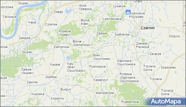 mapa Breń Osuchowski, Breń Osuchowski na mapie Targeo