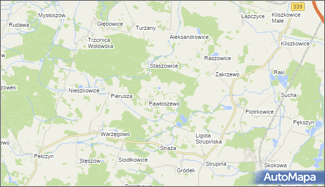 mapa Łazarzowice, Łazarzowice na mapie Targeo