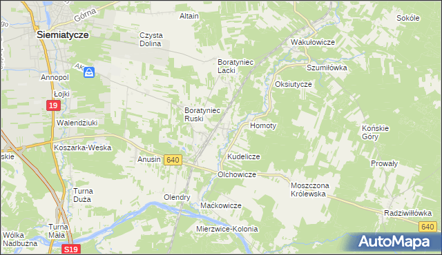 mapa Szerszenie, Szerszenie na mapie Targeo