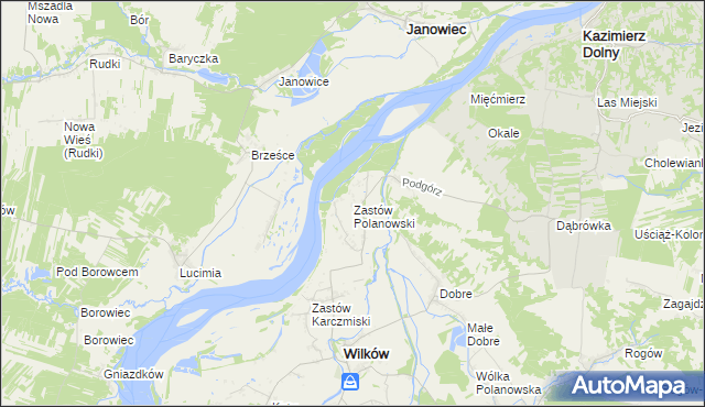 mapa Zastów Polanowski, Zastów Polanowski na mapie Targeo