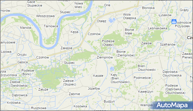 mapa Ziempniów, Ziempniów na mapie Targeo