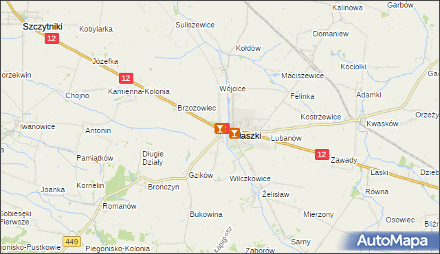 mapa Borysławice, Borysławice na mapie Targeo