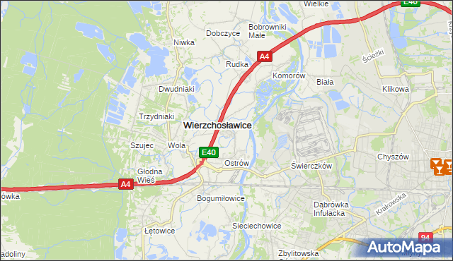 mapa Gosławice gmina Wierzchosławice, Gosławice gmina Wierzchosławice na mapie Targeo