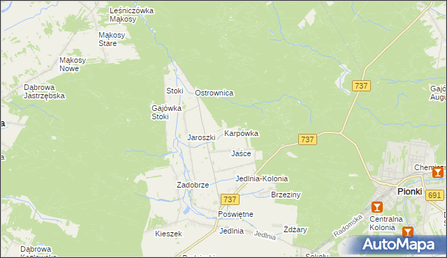 mapa Karpówka, Karpówka na mapie Targeo