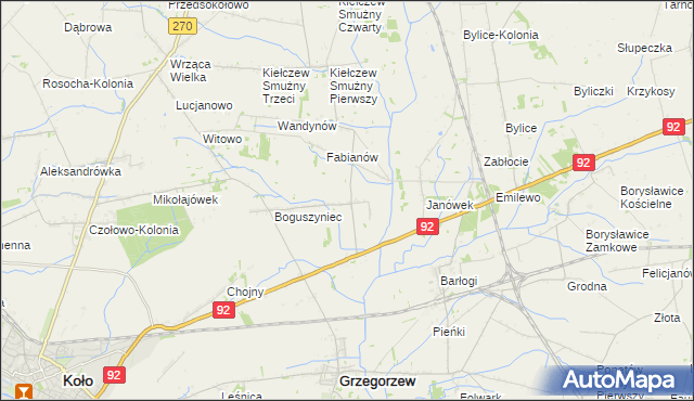 mapa Kiełczewek, Kiełczewek na mapie Targeo