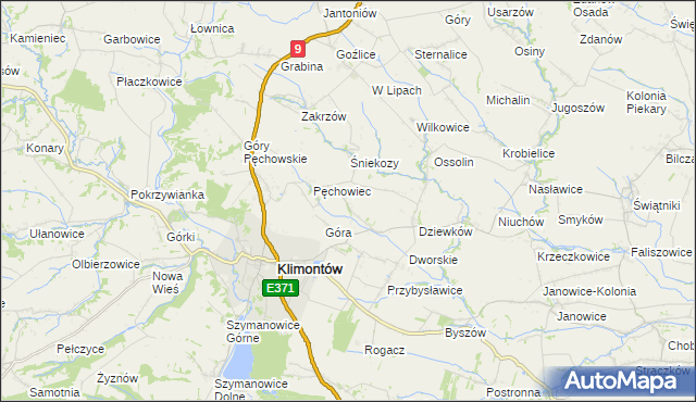 mapa Kroblice Pęchowskie, Kroblice Pęchowskie na mapie Targeo