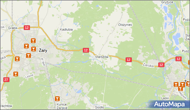 mapa Marszów, Marszów na mapie Targeo