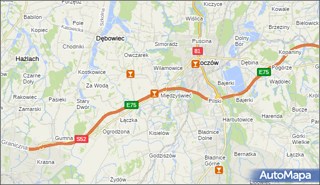 mapa Międzyświeć, Międzyświeć na mapie Targeo