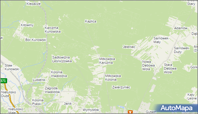 mapa Miłkowska Karczma, Miłkowska Karczma na mapie Targeo