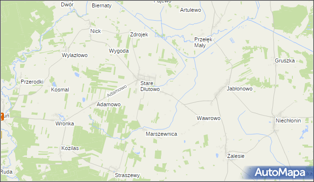 mapa Nowe Dłutowo, Nowe Dłutowo na mapie Targeo