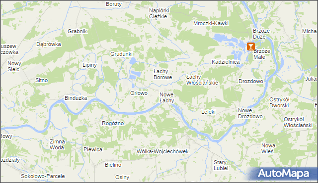 mapa Nowe Łachy, Nowe Łachy na mapie Targeo
