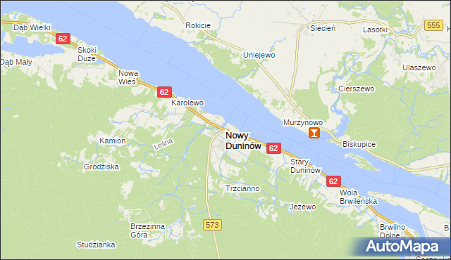 mapa Nowy Duninów, Nowy Duninów na mapie Targeo