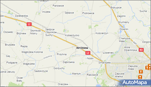 mapa Ocin, Ocin na mapie Targeo