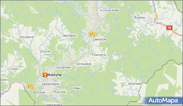 mapa Powroźnik, Powroźnik na mapie Targeo